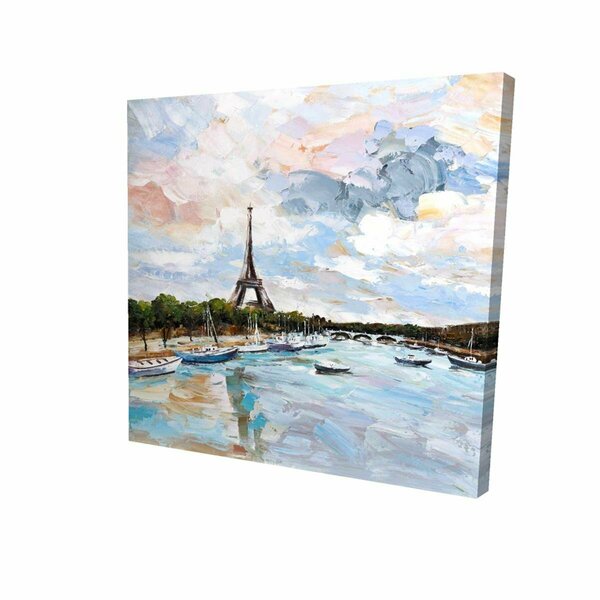 Fondo 16 x 16 in. Boats on the Seine At Paris-Print on Canvas FO2791896